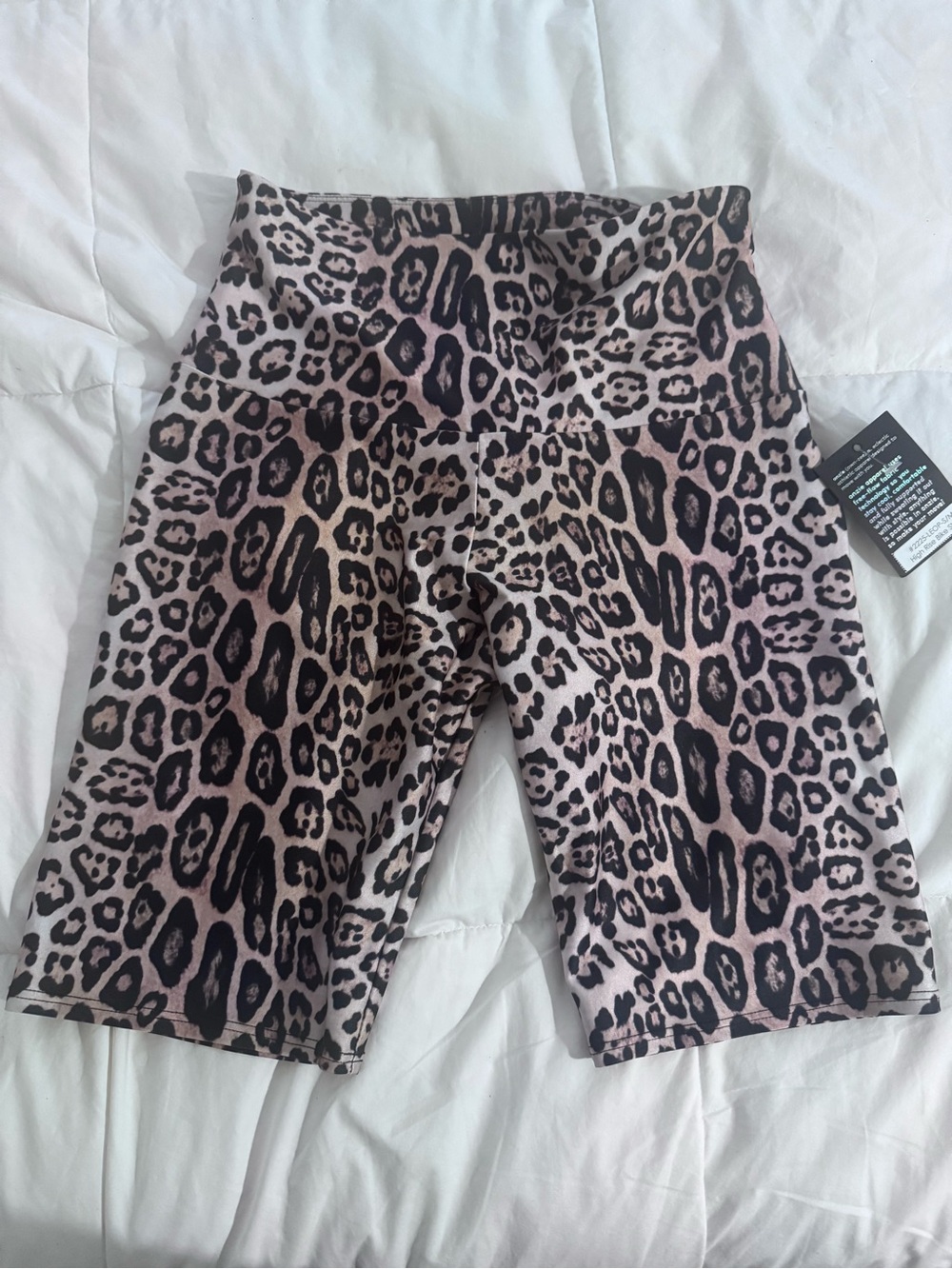 Leopard Print High-Waist Bike Shorts Onzie